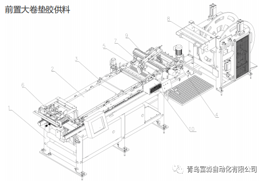 前置大卷墊膠供料架改造